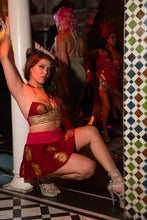 Load image into Gallery viewer, Golden Ruby Mini Skirt Set