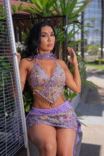Load image into Gallery viewer, purple bloom shakti mini skirt set