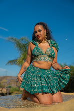Load image into Gallery viewer, Teal Mermaid Micro Mini skirt set