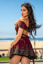 Load image into Gallery viewer, Midnight Rose Mini Skirt Set