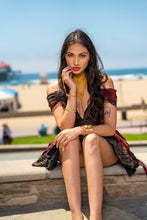 Load image into Gallery viewer, Midnight Rose Mini Skirt Set