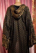 Load image into Gallery viewer, Black Lotus Kimono with hood