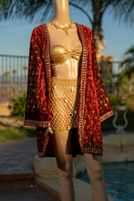 Load image into Gallery viewer, Ruby Excellence Velvet Kimono
