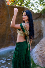 Load image into Gallery viewer, Emerald Gold Sharara Pants Set