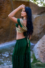 Load image into Gallery viewer, Emerald Gold Sharara Pants Set