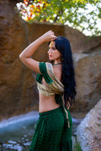 Load image into Gallery viewer, Emerald Gold Sharara Pants Set