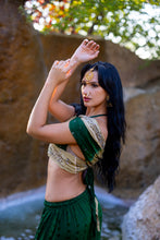 Load image into Gallery viewer, Emerald Gold Sharara Pants Set