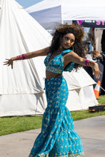 Load image into Gallery viewer, Blue Lotus Sharara Pants Set