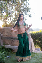 Load image into Gallery viewer, Emerald Gold Sharara Pants Set
