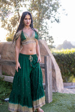 Load image into Gallery viewer, Emerald Gold Sharara Pants Set