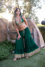Load image into Gallery viewer, Emerald Gold Sharara Pants Set