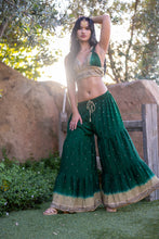 Load image into Gallery viewer, Emerald Gold Sharara Pants Set