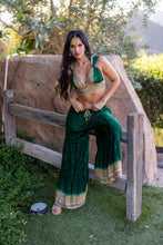 Load image into Gallery viewer, Emerald Gold Sharara Pants Set