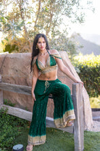 Load image into Gallery viewer, Emerald Gold Sharara Pants Set