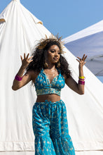 Load image into Gallery viewer, Blue Lotus Sharara Pants Set