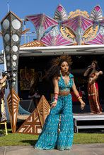 Load image into Gallery viewer, Blue Lotus Sharara Pants Set