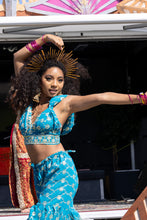 Load image into Gallery viewer, Blue Lotus Sharara Pants Set