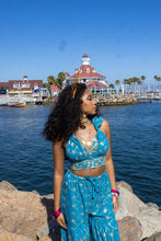 Load image into Gallery viewer, Blue Lotus Sharara Pants Set