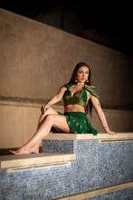 Load image into Gallery viewer, Emerald Dragon Micro Mini Skirt Set