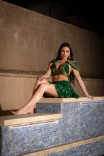 Load image into Gallery viewer, Emerald Dragon Micro Mini Skirt Set