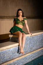 Load image into Gallery viewer, Emerald Dragon Micro Mini Skirt Set