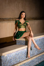 Load image into Gallery viewer, Emerald Dragon Micro Mini Skirt Set