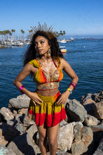 Load image into Gallery viewer, Rainbow Jungle micro mini skirt set (without bottom skirt sequins- top is same)