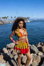 Load image into Gallery viewer, Rainbow Jungle micro mini skirt set (without bottom skirt sequins- top is same)