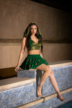 Load image into Gallery viewer, Emerald Dragon Micro Mini Skirt Set