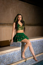 Load image into Gallery viewer, Emerald Dragon Micro Mini Skirt Set