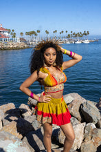 Load image into Gallery viewer, Rainbow Jungle micro mini skirt set (without bottom skirt sequins- top is same)