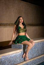 Load image into Gallery viewer, Emerald Dragon Micro Mini Skirt Set