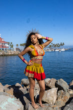 Load image into Gallery viewer, Rainbow Jungle micro mini skirt set (without bottom skirt sequins- top is same)