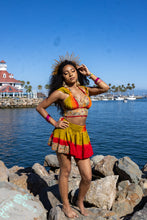 Load image into Gallery viewer, Rainbow Jungle micro mini skirt set (without bottom skirt sequins- top is same)