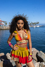 Load image into Gallery viewer, Rainbow Jungle micro mini skirt set (without bottom skirt sequins- top is same)