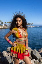 Load image into Gallery viewer, Rainbow Jungle micro mini skirt set (without bottom skirt sequins- top is same)