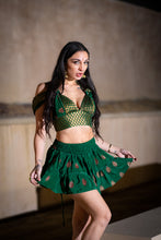Load image into Gallery viewer, Emerald Dragon Micro Mini Skirt Set
