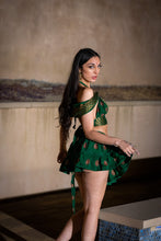 Load image into Gallery viewer, Emerald Dragon Micro Mini Skirt Set