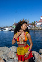 Load image into Gallery viewer, Rainbow Jungle micro mini skirt set (without bottom skirt sequins- top is same)