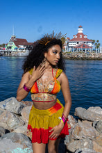 Load image into Gallery viewer, Rainbow Jungle micro mini skirt set (without bottom skirt sequins- top is same)