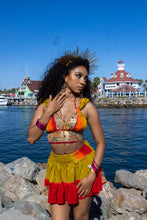 Load image into Gallery viewer, Rainbow Jungle micro mini skirt set (without bottom skirt sequins- top is same)