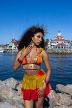 Load image into Gallery viewer, Rainbow Jungle micro mini skirt set (without bottom skirt sequins- top is same)