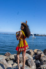 Load image into Gallery viewer, Rainbow Jungle micro mini skirt set (without bottom skirt sequins- top is same)