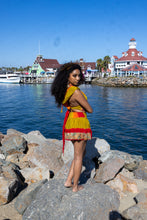 Load image into Gallery viewer, Rainbow Jungle micro mini skirt set (without bottom skirt sequins- top is same)