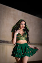 Load image into Gallery viewer, Emerald Dragon Micro Mini Skirt Set