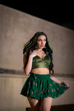 Load image into Gallery viewer, Emerald Dragon Micro Mini Skirt Set