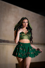 Load image into Gallery viewer, Emerald Dragon Micro Mini Skirt Set