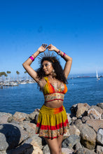 Load image into Gallery viewer, Rainbow Jungle micro mini skirt set (without bottom skirt sequins- top is same)