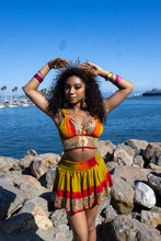 Load image into Gallery viewer, Rainbow Jungle micro mini skirt set (without bottom skirt sequins- top is same)