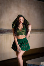 Load image into Gallery viewer, Emerald Dragon Micro Mini Skirt Set